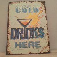 TARGA VINTAGE METALLO