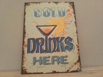 TARGA VINTAGE METALLO