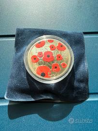 Moneta FDC £5 Remembrance Day Poppy Jersey 2016