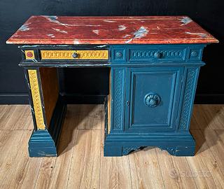 Scrivania Antica Dipinta