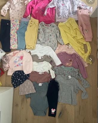 Set 23 pz abbigliamento bimba 9-12 mesi