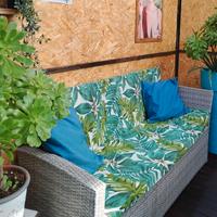 Divano da esterno in rattan