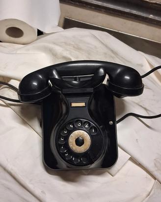 telefono da parete in bachelite nero