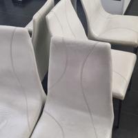 6 Sedie pelle bianca CATTELAN ITALIA