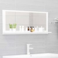 specchio da bagno bianco 80x10,5x37 cm legno 