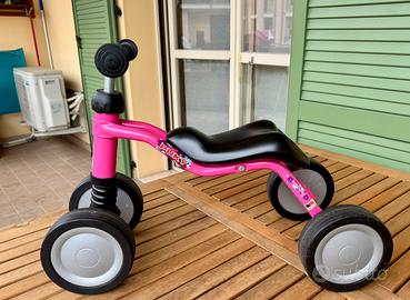 Bicicletta senza pedali Puky rosa 4 ruote
