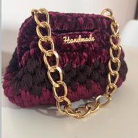 borsa clutch bordeaux 