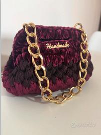 borsa clutch bordeaux 