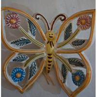 Farfalla in ceramica dipinta