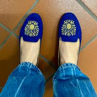 Slippers con ricamo
