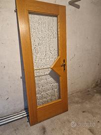 Porta in legno con vetro 190x78
