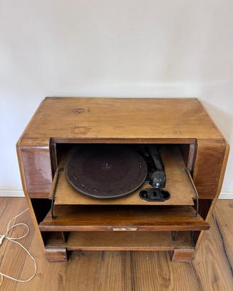 Mobile bar/radiogrammofono in legno di noce