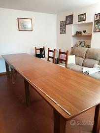 tavolo allungabile noce massello