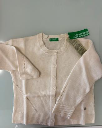 Cardigan bambina 6/7 anni Benetton.