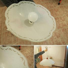 Lampadario in cristallo decorato da soffitto