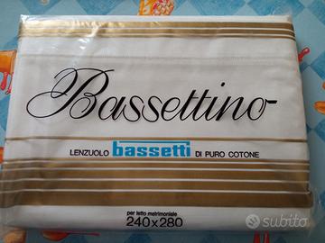 lenzuolo bassetti di puro cotone matrimoniale 