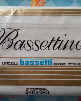 lenzuolo bassetti di puro cotone matrimoniale 