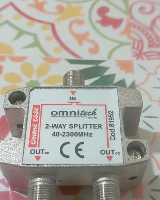 splitter derivatore TV sat TV 40-2300mhz Cod.81952