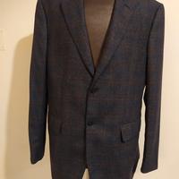 Giacca uomo in lana blu e marrone Enrico Coveri