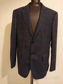 Giacca uomo in lana blu e marrone Enrico Coveri
