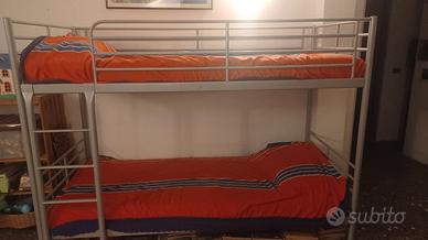Letto a castello Ikea 200 x 90 con materassi