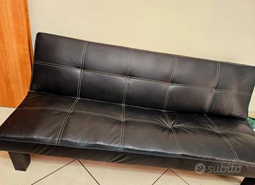 divano letto nero come nuovo