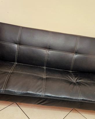 divano letto nero come nuovo