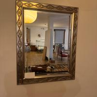 Specchio con cornice in vero argento
