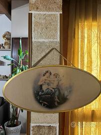 Quadro ovale interamente in legno