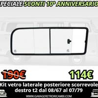 Vw T2 kit vetro laterale post. scorrevole destro