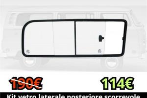 Vw T2 kit vetro laterale post. scorrevole destro