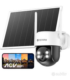 Telecamera WiFi 4MP esterno 360º + pannello solare