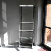 Vetrinetta a vista di acciaio e cristallo