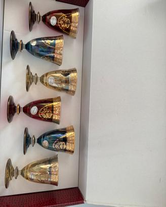 Set bicchieri 18 pezzi ROTONDO ORO 24K