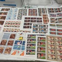 lotto 25 foglietti e blocchi mondiali