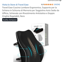 Cuscino supporto lombare auto ufficio