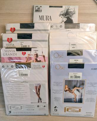 Set di 9 collant di vario tipo
