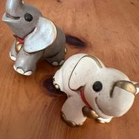 Set 2 elefantini Thun, vintage.