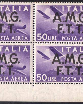 TRIESTE A 1947- Quartina MNH Aerea 50 Lire WXJ