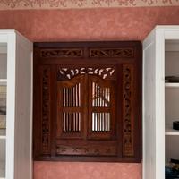 Specchio etnico cornice in legno