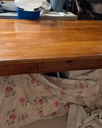 Tavolo antico in legno massello 195x93