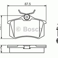 Kit pastiglie freno posteriore boch Audi a3 golf