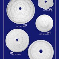 elementi decorativi per soffitto rosone in gesso