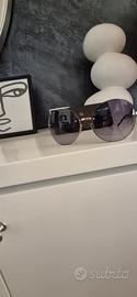 occhiali vintage gucci oro e nero metallo