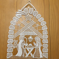 Addobbi natalizi per vetri natività