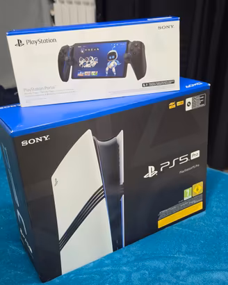 Sony ps5 Pro 2Tera  con doppio joipad e portal