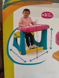 Tavolino disegno/gioco per bambini con cassetto