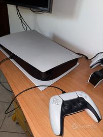 PS5 digital+2 dualsense+cuffie sony 3d+ricarica