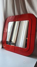 Specchio Kartell rosso vintage Anna Castelli 70