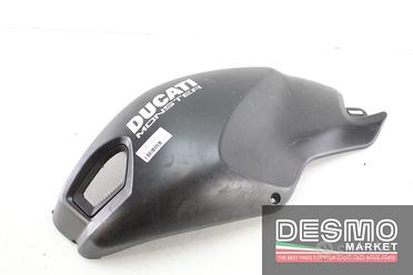 Cover serbatoio nera grezza sinistra Ducati